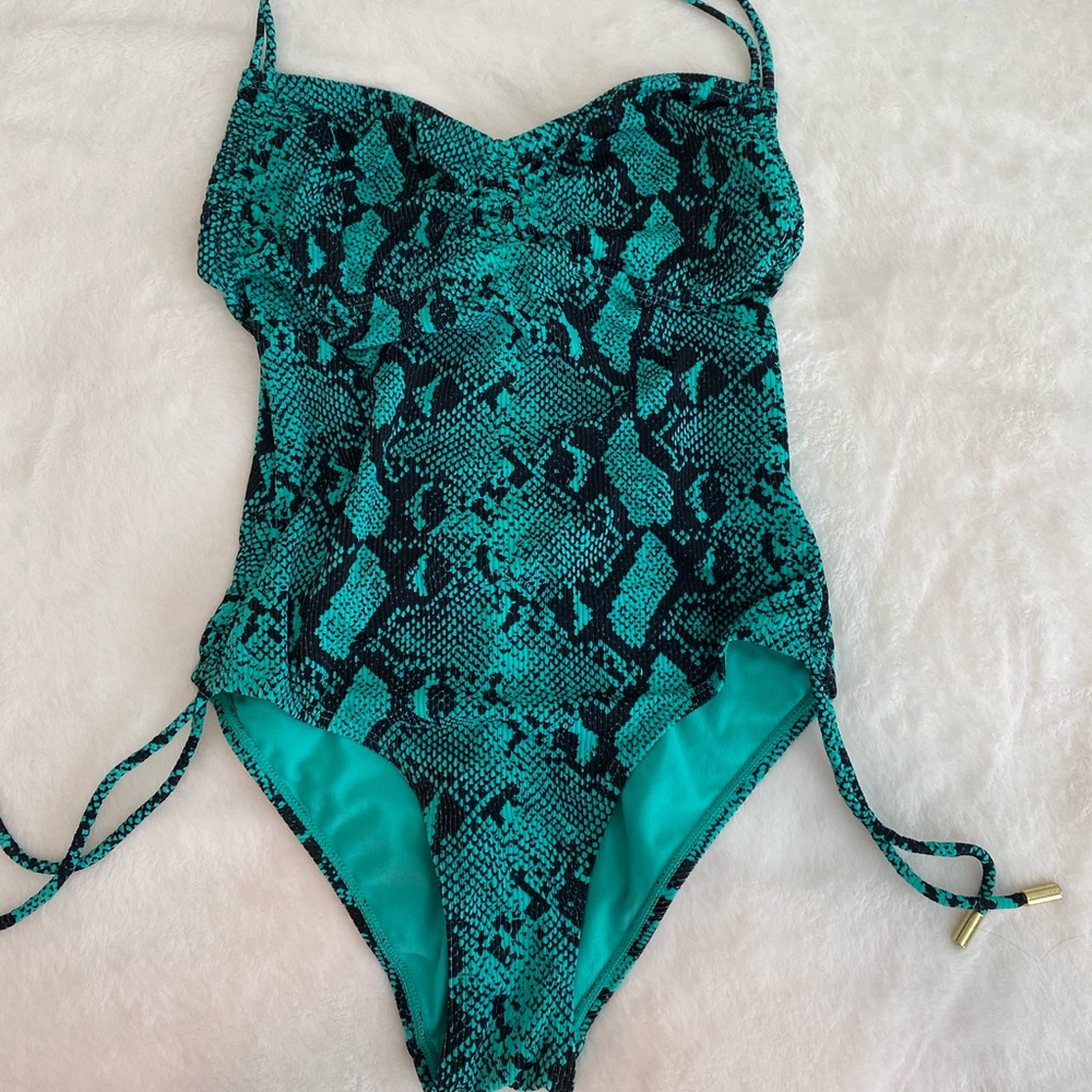 Size medium one piece halter swim suit